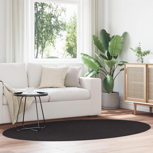 Tæpper Sort Polyester 140 x 200 cm Skridsikker Områdetæppe
