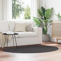 Tæpper Antracit Polyester 120 x 170 cm Områdetæppe Oval