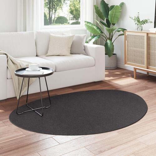 Tæpper Antracit Polyester 120 x 170 cm Områdetæppe Oval