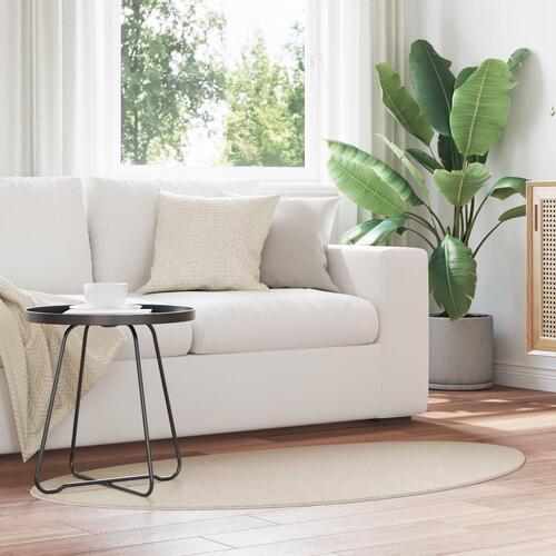 Tæpper Beige Bomuld 80 x 150 cm Accent tæppe Oval