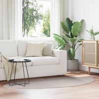 Tæpper Sand Polyester 100 x 200 cm Mønster Områdetæppe Oval