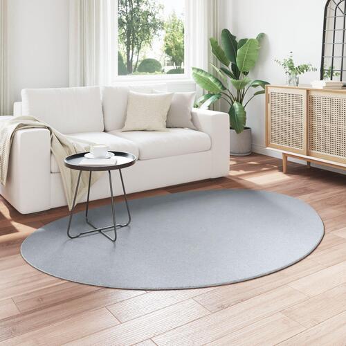 Tæpper Grå Polyester 140 x 200 cm Mønster Områdetæpper Ovalt