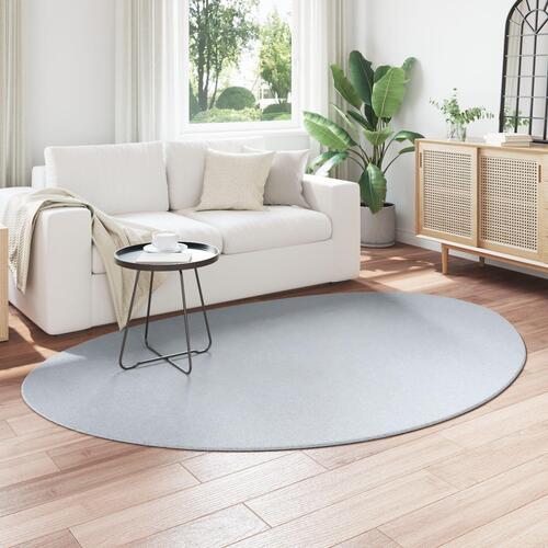 Tæpper Grå Polyester 160 x 230 cm Områdetæppe Ovalt Moderne