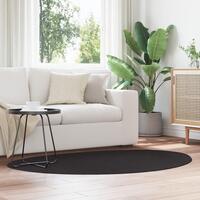 Tæpper Sort Bomuld 120 x 170 cm Områdetæppe Oval Moderne