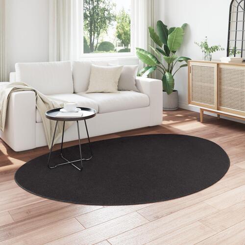 Tæpper Sort 100% Polyester 140 x 200 cm Områdetæpper Oval