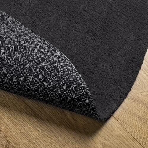 Tæpper Sort 100% Polyester 140 x 200 cm Områdetæpper Oval