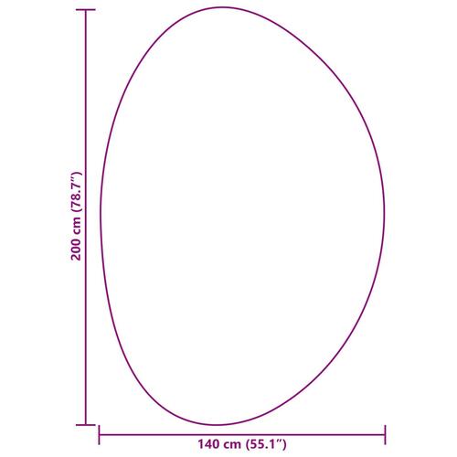 Tæpper Sort 100% Polyester 140 x 200 cm Områdetæpper Oval