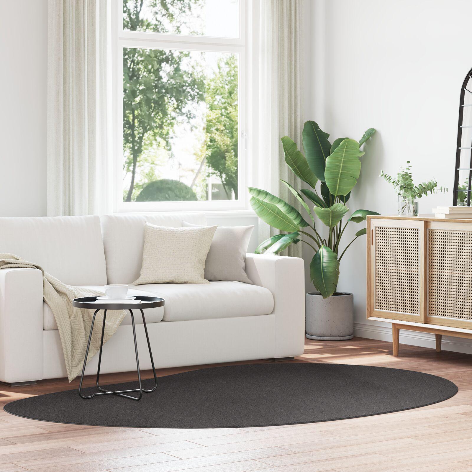 Tæppe 'HUARTE'Kort pile blød og vaskbar antracit 160x230 cm