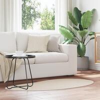 Områdetæppe Beige 80x150 cm Polyester Skridsikker