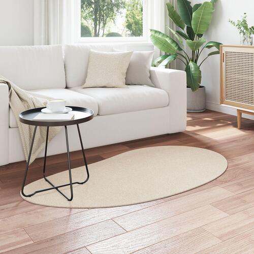 Områdetæppe Beige 80x150 cm Polyester Skridsikker