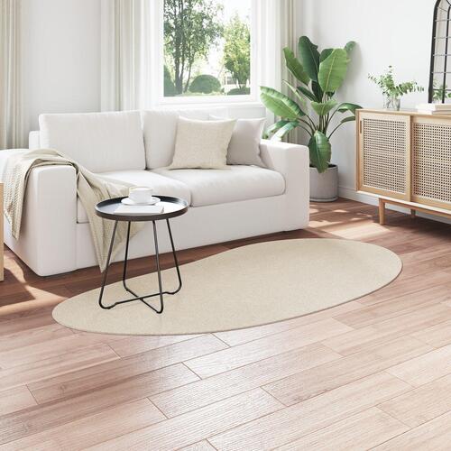 Gulvtæppe Beige 100x200 cm Polyester Skridsikkert