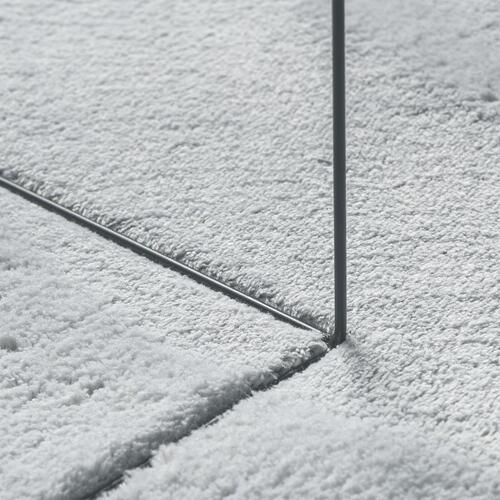 Områdetæppe Grå 120x170 cm Polyester Skridsikker