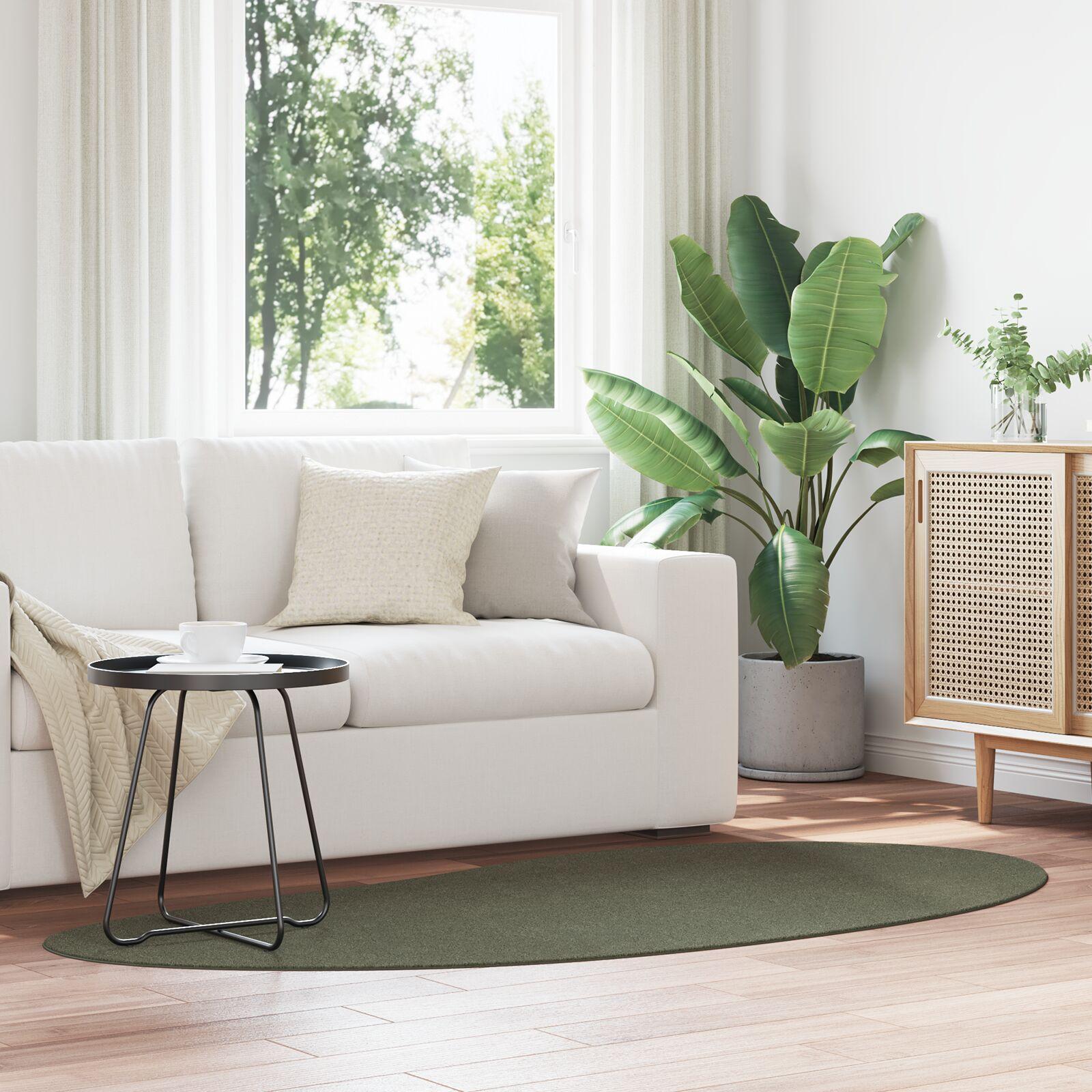 Tæppe Skovgrøn 100x200 cm Polyester Skridsikker