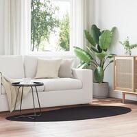 Tæppe Sort 100x200 cm Polyester Skridsikkert