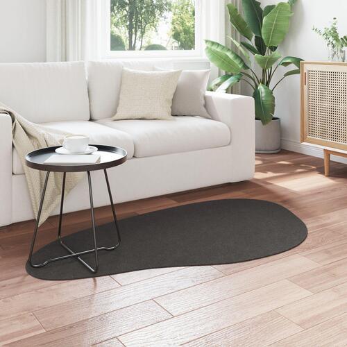 Tæpper Antracitgrå Polyester 80 x 150 cm Slidstærk Accent tæppe