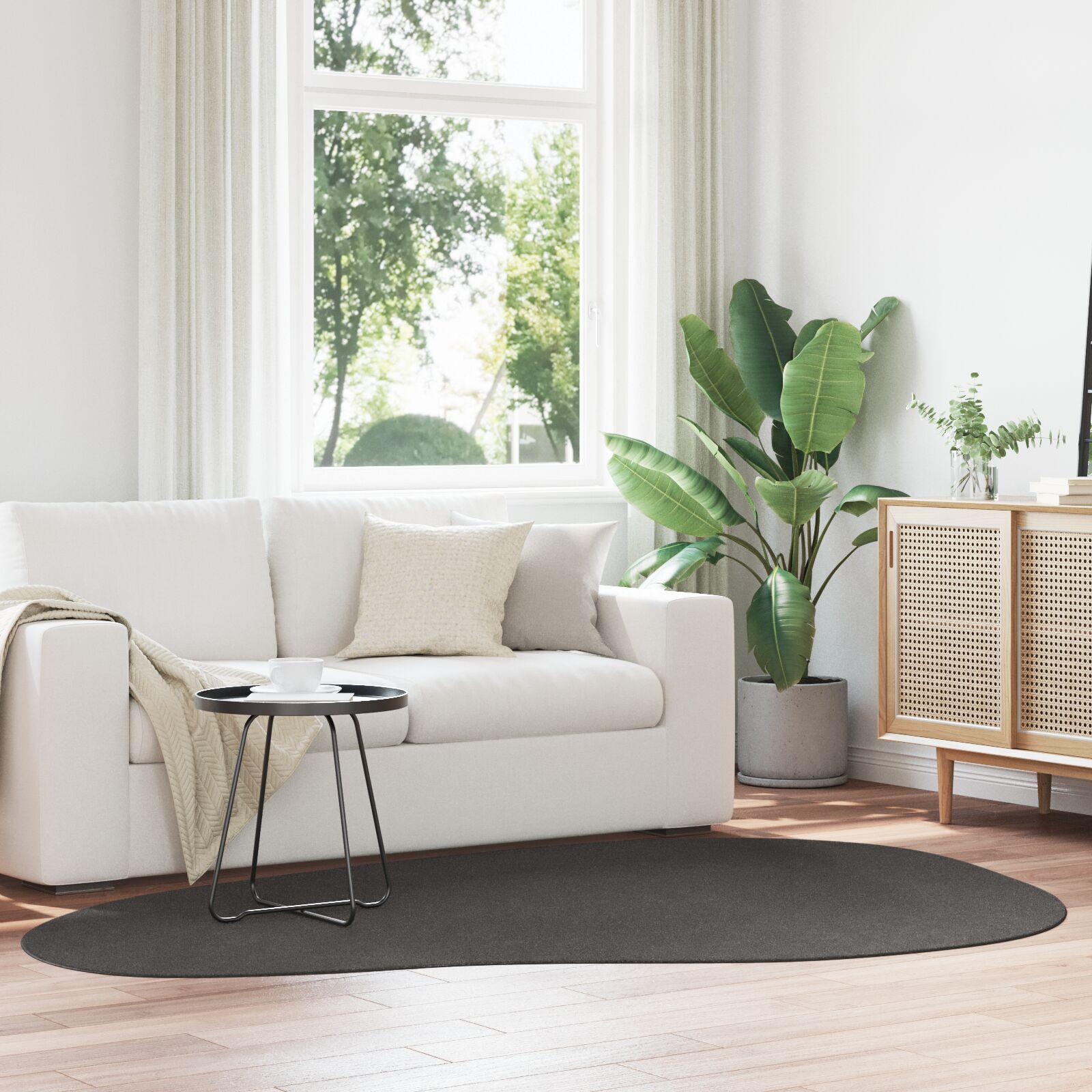 Tæppe 'HUARTE'Kort Pile Blødt og Vaskbart Antracit 160x230 cm