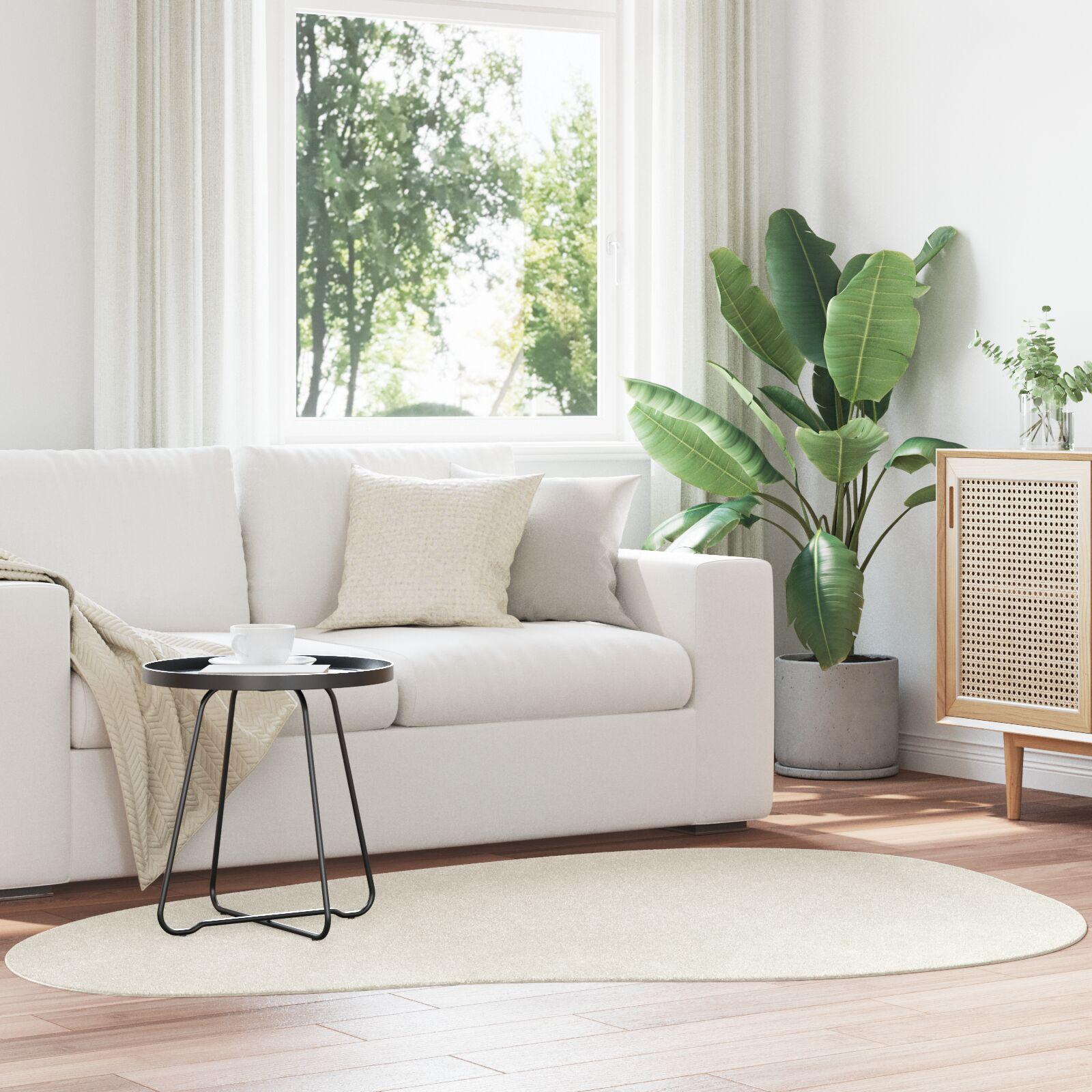 Tæppe HUARTE Creme 140 x 200 cm Polyester billede