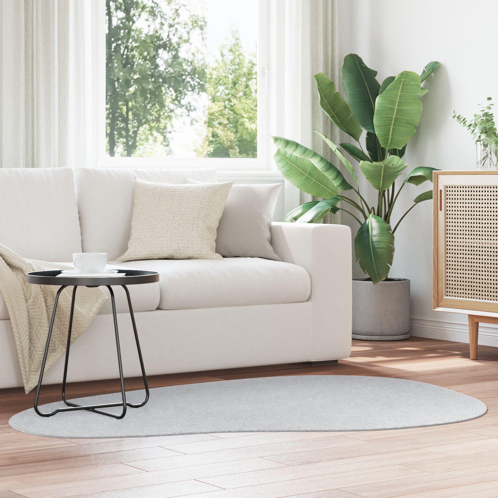 Tæppe 'HUARTE'Kort Pile Blødt og Vaskbart Grå 120x170 cm