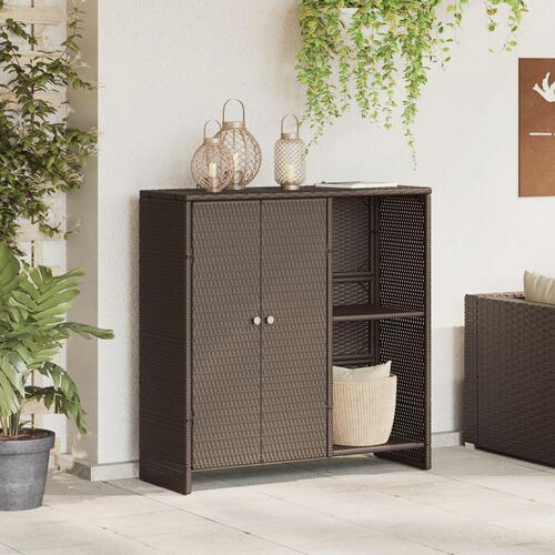 Opbevaringsskab Brun 100x36x102 cm Rattan