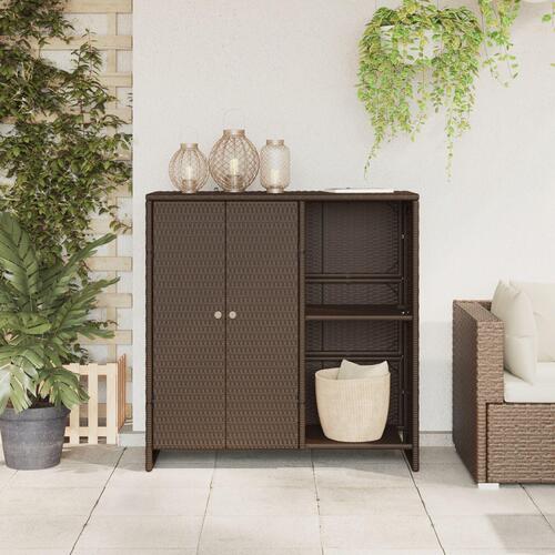 Opbevaringsskab Brun 100x36x102 cm Rattan