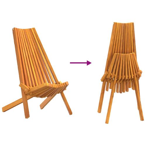 Foldbare Havestole 2 stk Solid Træ Akacie