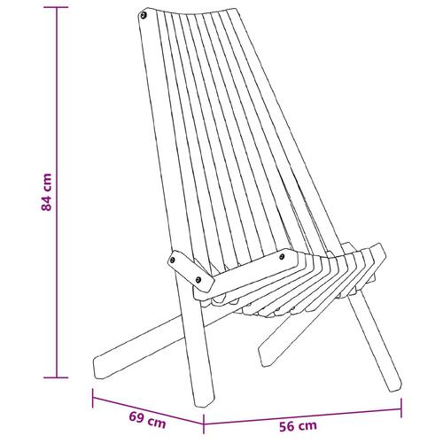 Foldbare Havestole 2 stk Solid Træ Akacie