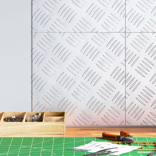 Aluminium Checker Plader 4 stk Skridsikre 30x30 cm
