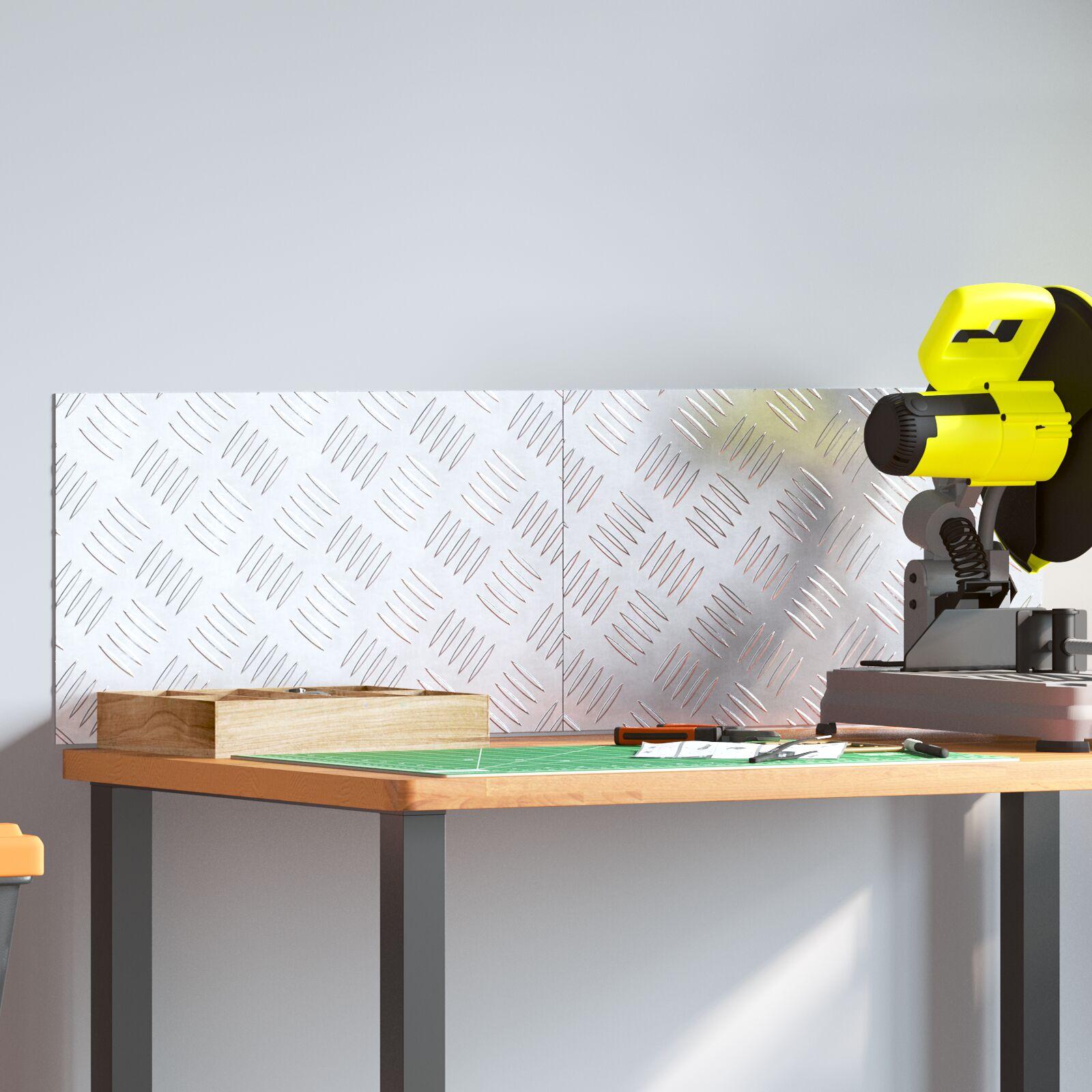 Aluminium Checker Plader 2 stk Skridsikker 50x30 cm