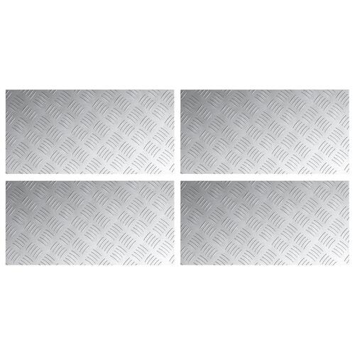 Aluminium Checker Plader 4 stk Skridsikre 60x30 cm