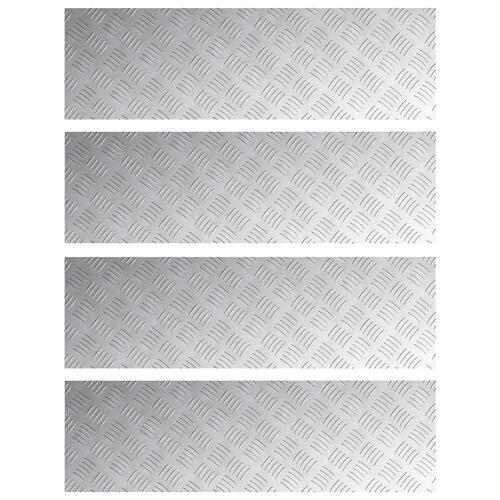 Aluminium Checker Plader 4 stk Skridsikker 100x30 cm