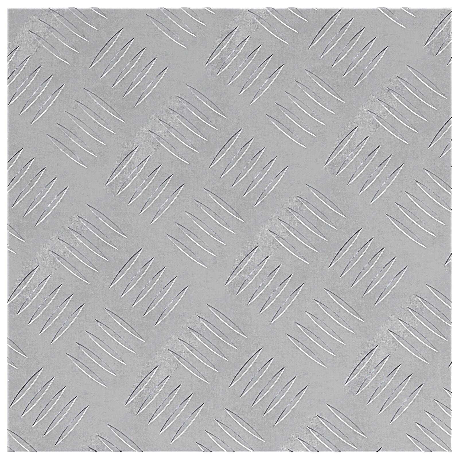 Aluminium Tjekkede Plader 2 stk Skridsikre 40x40 cm billede