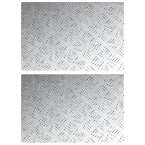 Aluminiumsplader med checkmønster, 2 stk, skridsikre, 60x40 cm