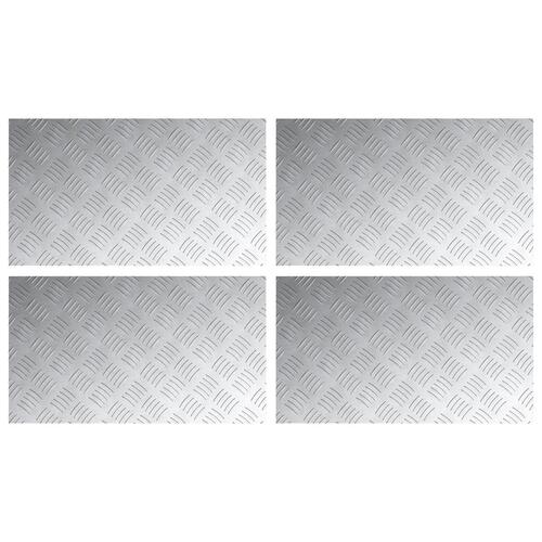 Aluminium Rudeplader 4 stk Skridsikre 70x40 cm