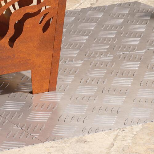 Aluminium Rudeplader 4 stk Skridsikre 70x40 cm