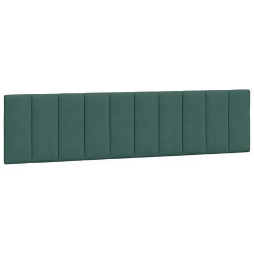 Seng med madras 200x200 cm velour mørkegrøn