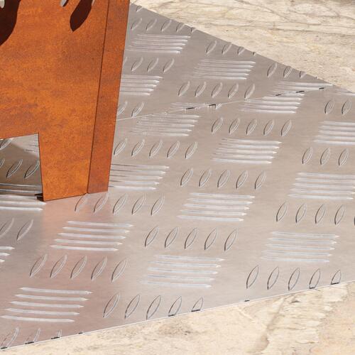 Aluminium Checker Plader 2 stk Skridsikre 90x40 cm