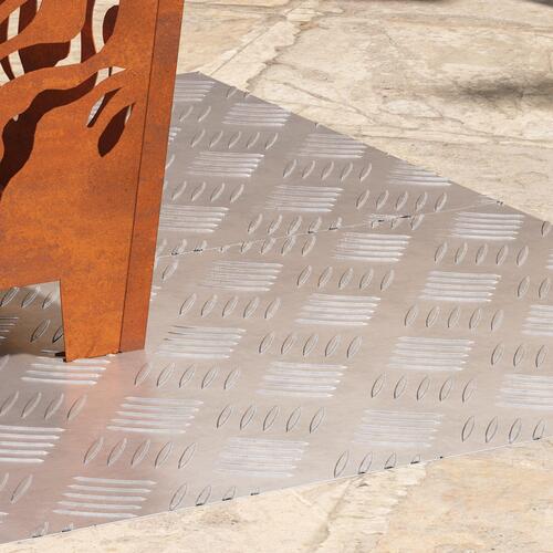 Aluminium Stålplader 2 stk Skridsikre 100x40 cm