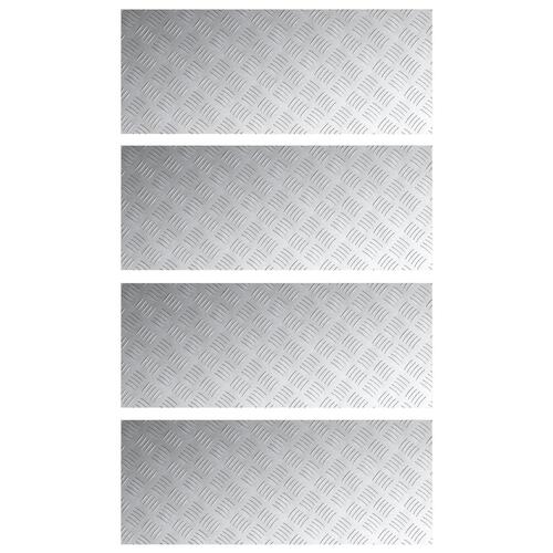 Alu Checker Plader 4 stk Rutsikre 100x40 cm