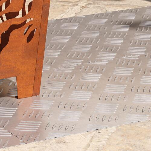 Alu Checker Plader 4 stk Rutsikre 100x40 cm