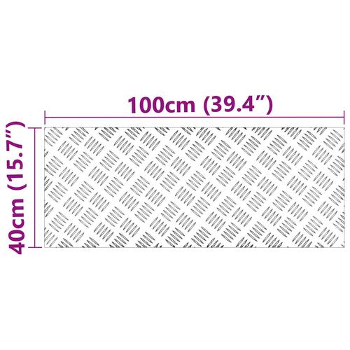 Alu Checker Plader 4 stk Rutsikre 100x40 cm