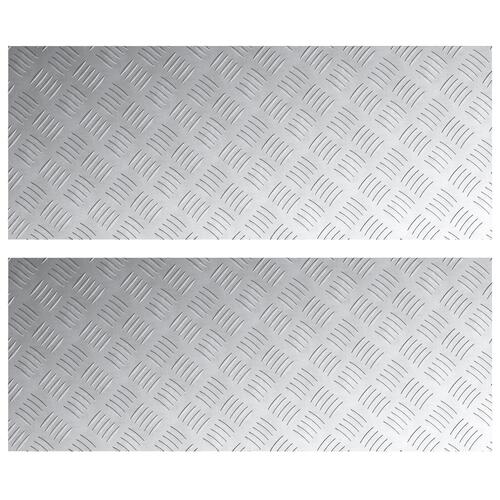 Alu Tjekplader 2 stk Skridsikre 100x40 cm