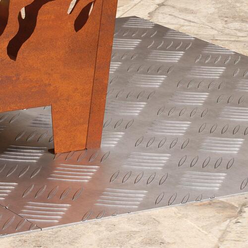 Aluminium Checker Plader 2 stk Skridsikre 70x50 cm