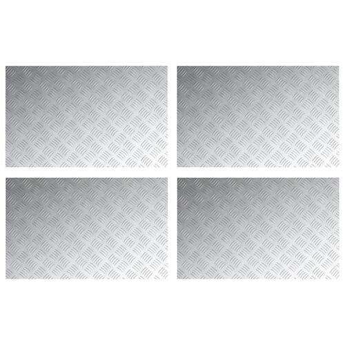 Aluminium Tjekplader 4 stk. Skridsikre 80x50 cm