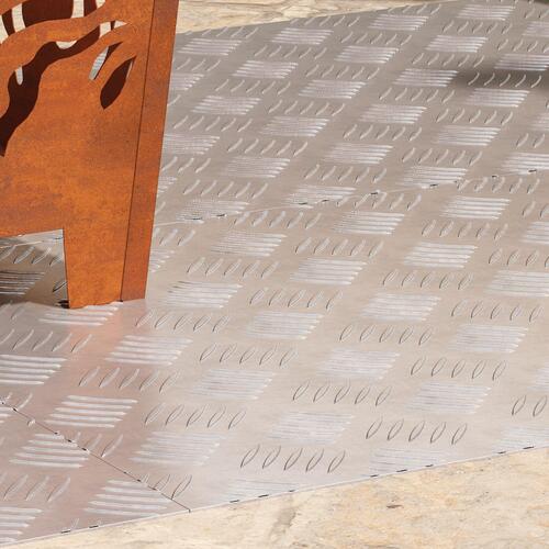 Aluminium Checker Plader 4 stk Anti-Skrid 90x50 cm