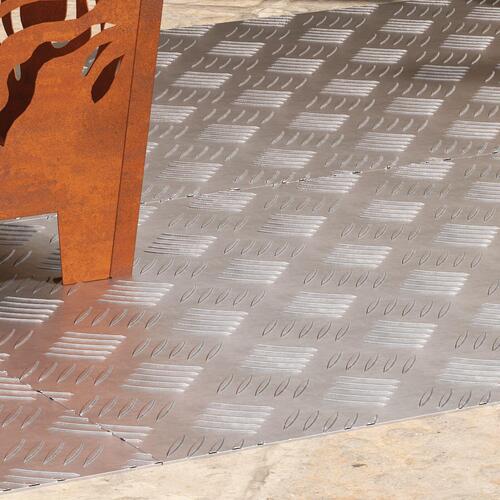 Aluminium Checker Plader 4 stk Skridsikker 100x50 cm