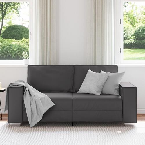 Kær Sofa Grå 140 cm Kunstlæder