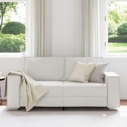 Sovesofa Hvid 140 cm Kunstlæder