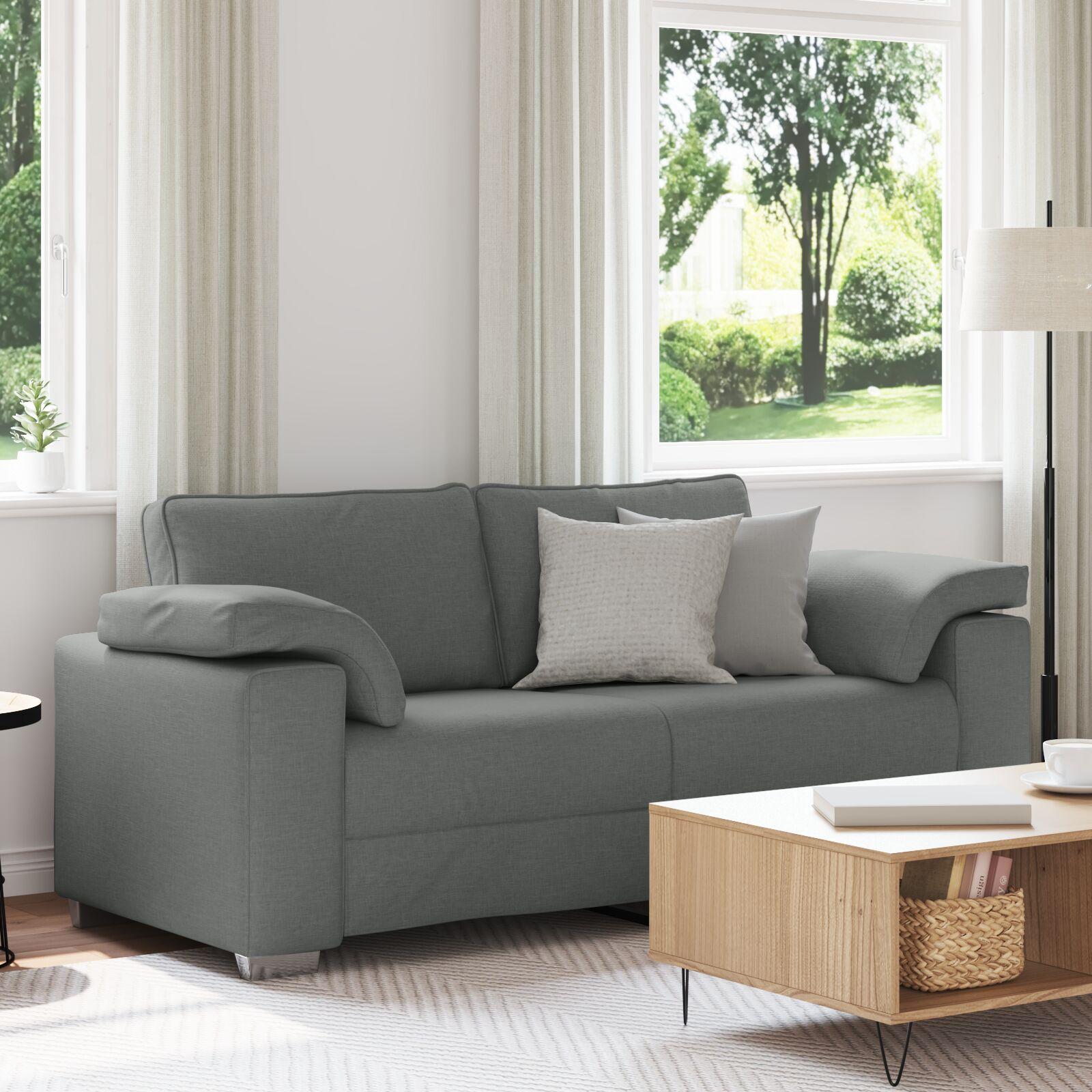 Lænestol Sofa Mørkegrå 140 cm Stof