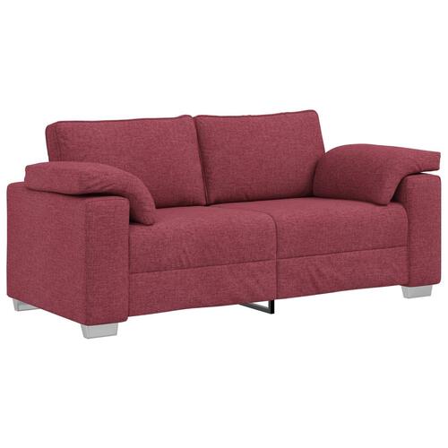 Sofa Vindrød Stof, Træ Regelmæssig Sofa Rektangulær Moderne
