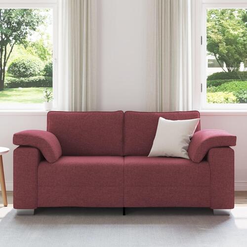 Sofa Vindrød Stof, Træ Regelmæssig Sofa Rektangulær Moderne